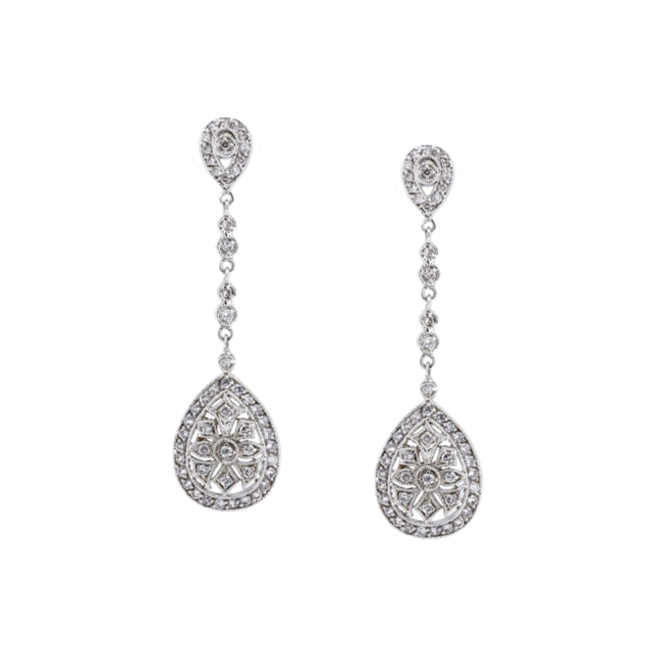Cubic Zirconia Chandelier Earrings