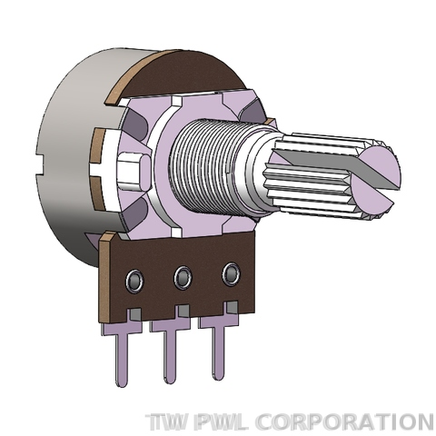 Rotary series metal shaft type potentiometer