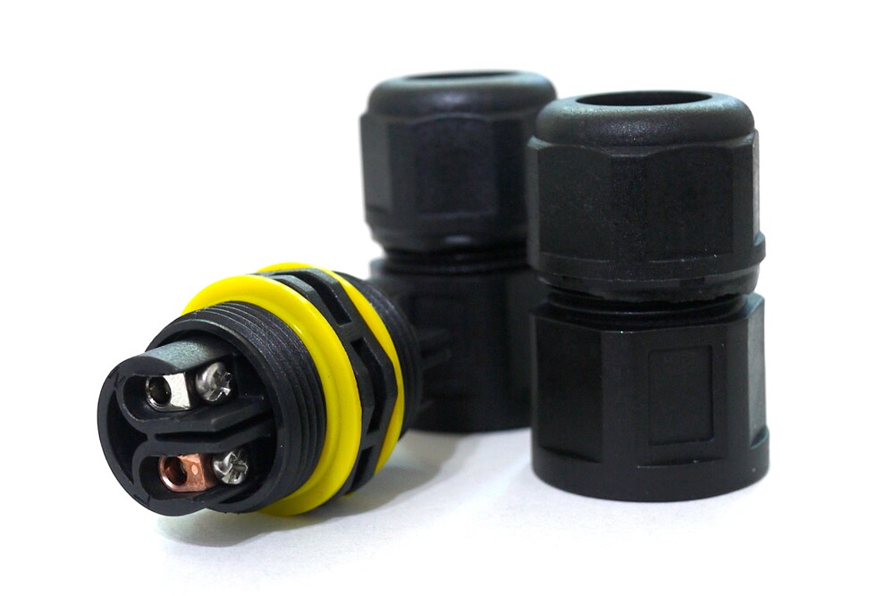 IP68 PG11 2Pin Cable Joiner Butt Splice Waterproof Connector Screw