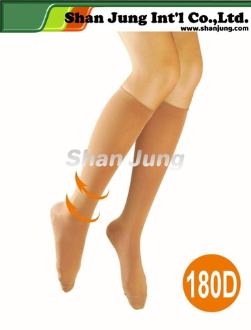 Compression socks, Compression Massage Knee high Stocking, 180D