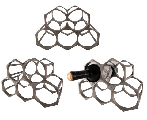 Aluminum 5 Bottle Wine Rack