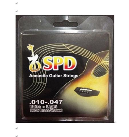 SPD Acoustic Guitar Strings, 80/20 Brass Wound .010-.047, Extra Light Tension SPA-561SXL