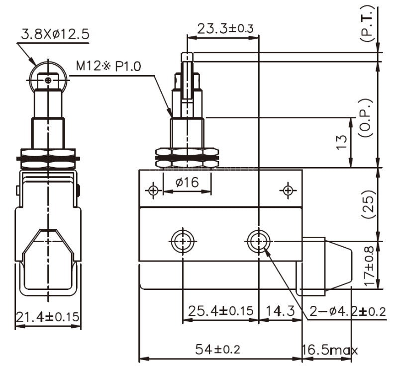 小型限動開關TZ-7312