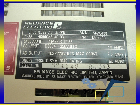 Reliance Electric HR500 AC Brushless Jr.Servo Drive BLJD-03