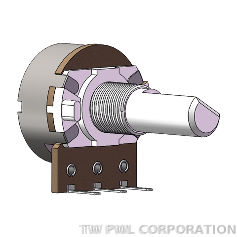 Rotary series metal shaft type potentiometer