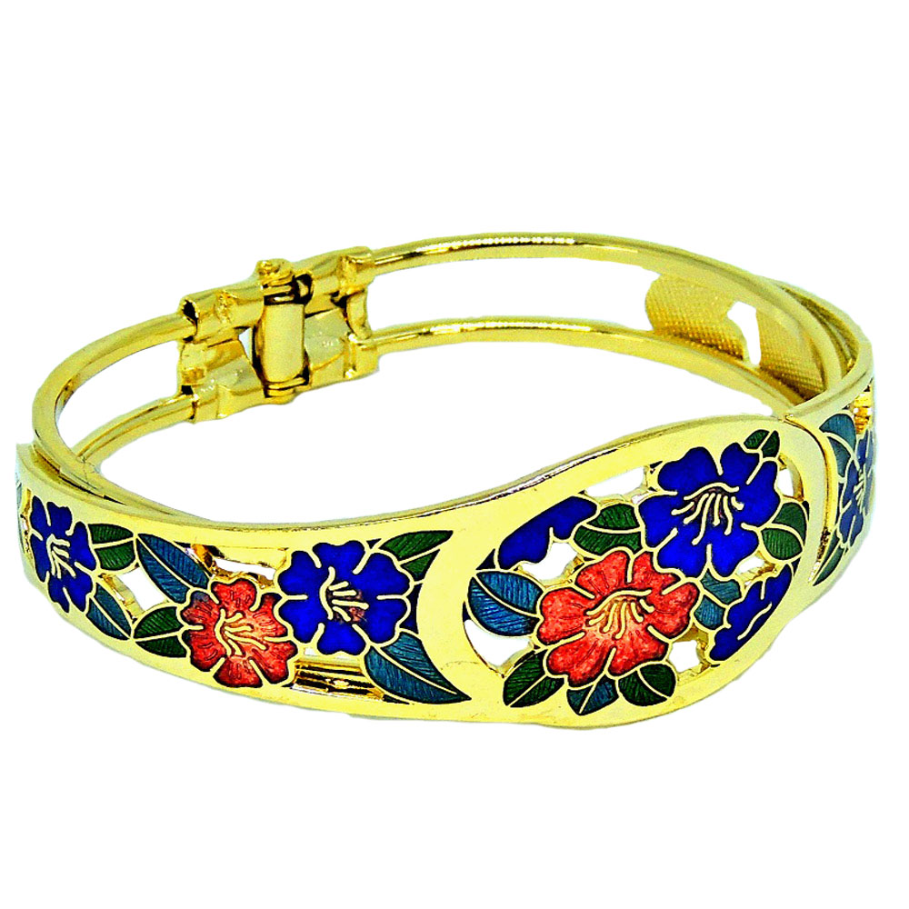 Enamel cuff Bracelet, Cloisonne Enamel Bracelet supplier
