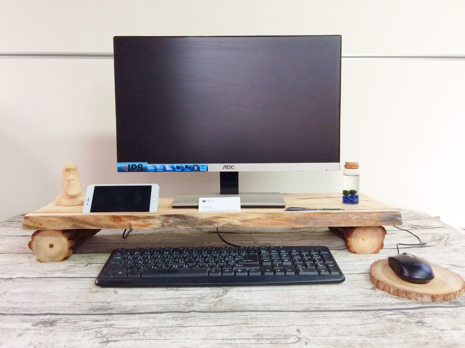 Wooden monitor stand & iMac riser for desk | Taiwantrade