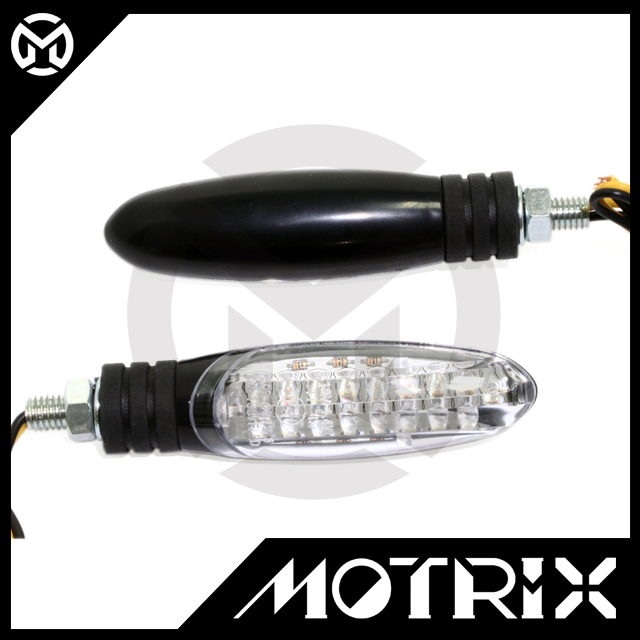 Universal Motorcycle Indicators With Emarked Winker Clear Lens Light