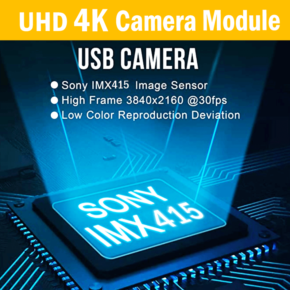 4K SONY IMX415 USB CMOS Camera Module with 2*Mic | Taiwantrade.com