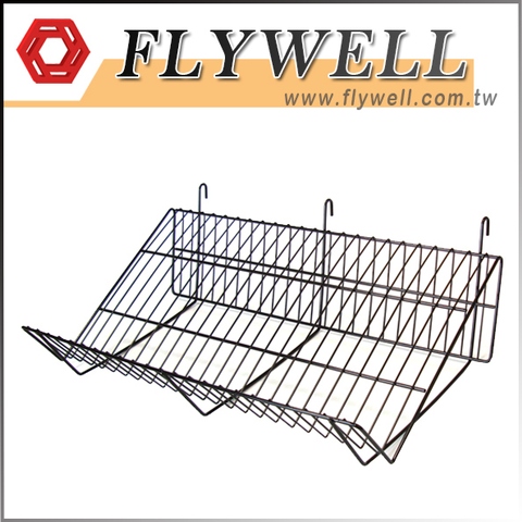 Downslope Metal Wire Wall Display Shelf for Gridwall