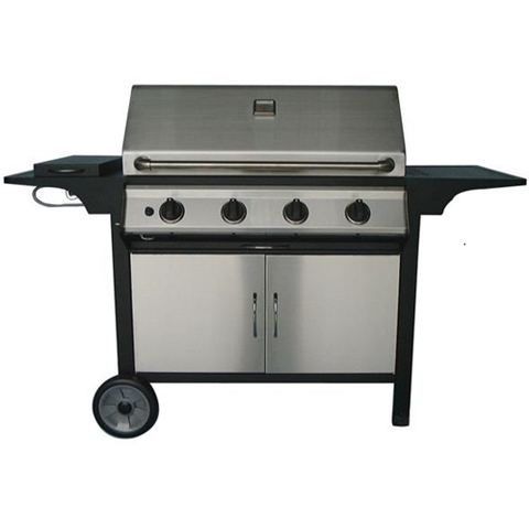 4 Burner Stainless Steel Hooded Gas Grill with Side burner Made in Taiwan