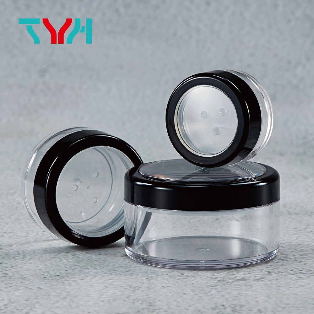 Orange Round Container Powder Round Empty Loose Powder Container made by SAN | Taiwantrade.com
