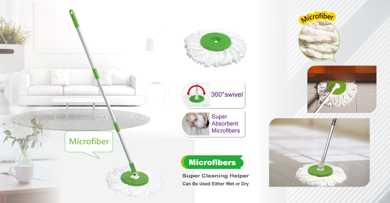 Microfiber Spin Mop Head Refill, Taiwan OEM Supplier ROCK TONE