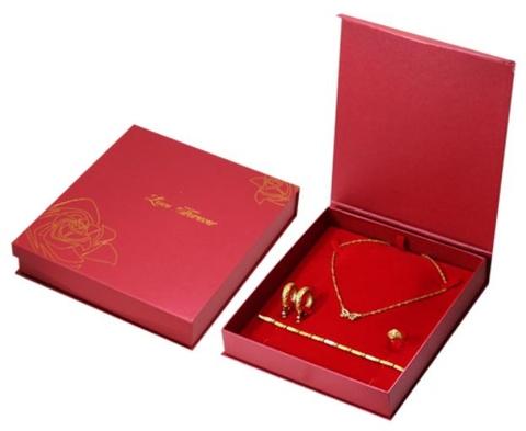 Rose Woman Wedding Jewelry Set Box 