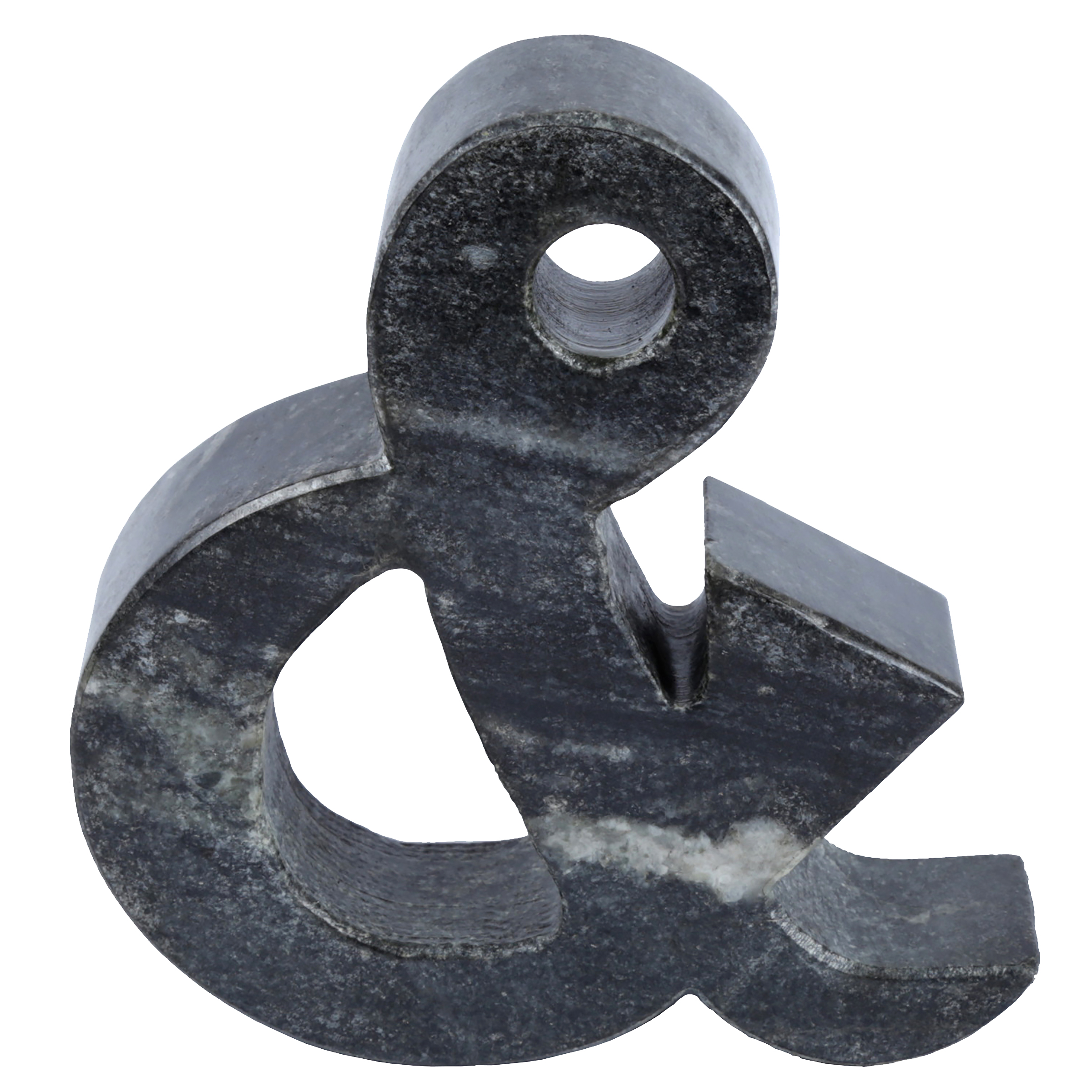Natural Black Marble Letter Bookend Ampersand