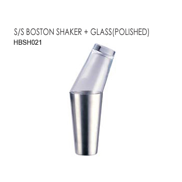 S/S BOSTON SHAKER + GLASS (POLISHED)