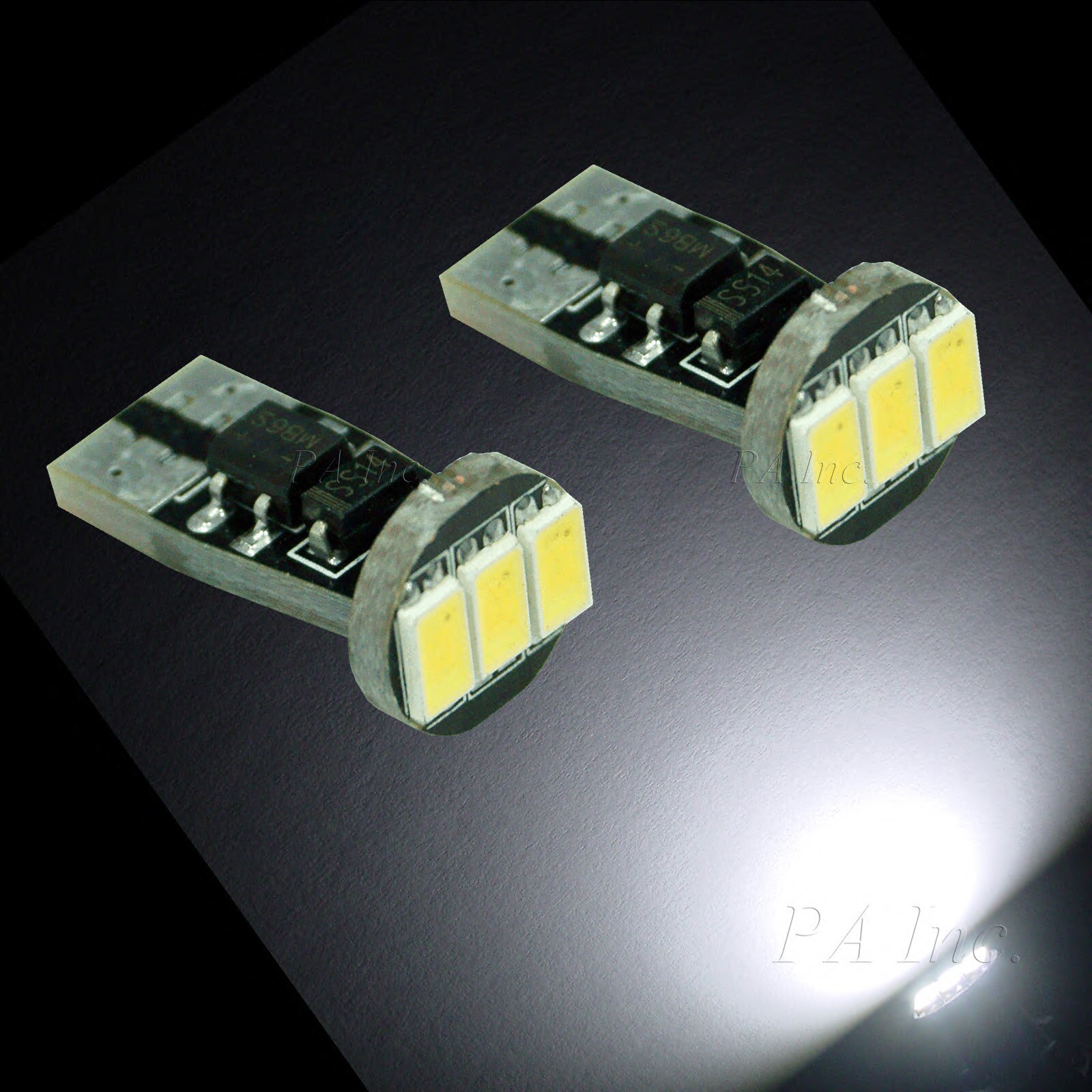 2x T10 2825 40WHigh Quality LED License Lamp Light SMD Bulb 6000k
