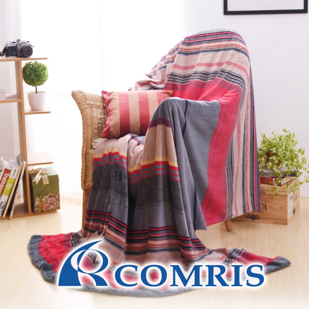 Home Textile Striped Flannel Blanket For Bedding