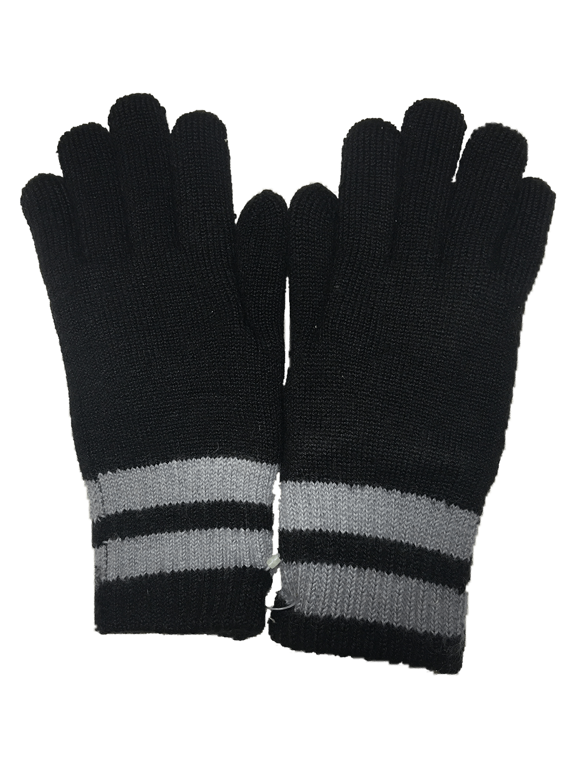 ladies grey knitted gloves