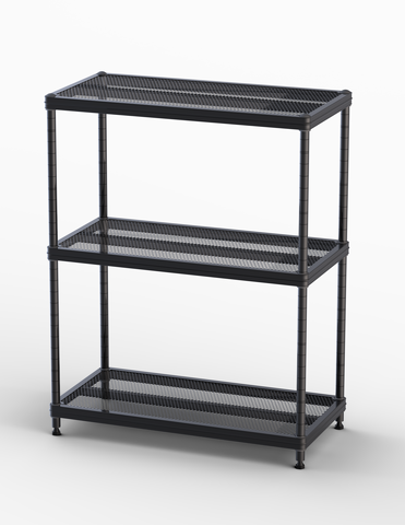 3T Fine Mesh Shelving Black D30*W60*H78 cm