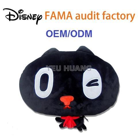 Custom logo black cat animal cushion pillow maker supplier factory manufacturer