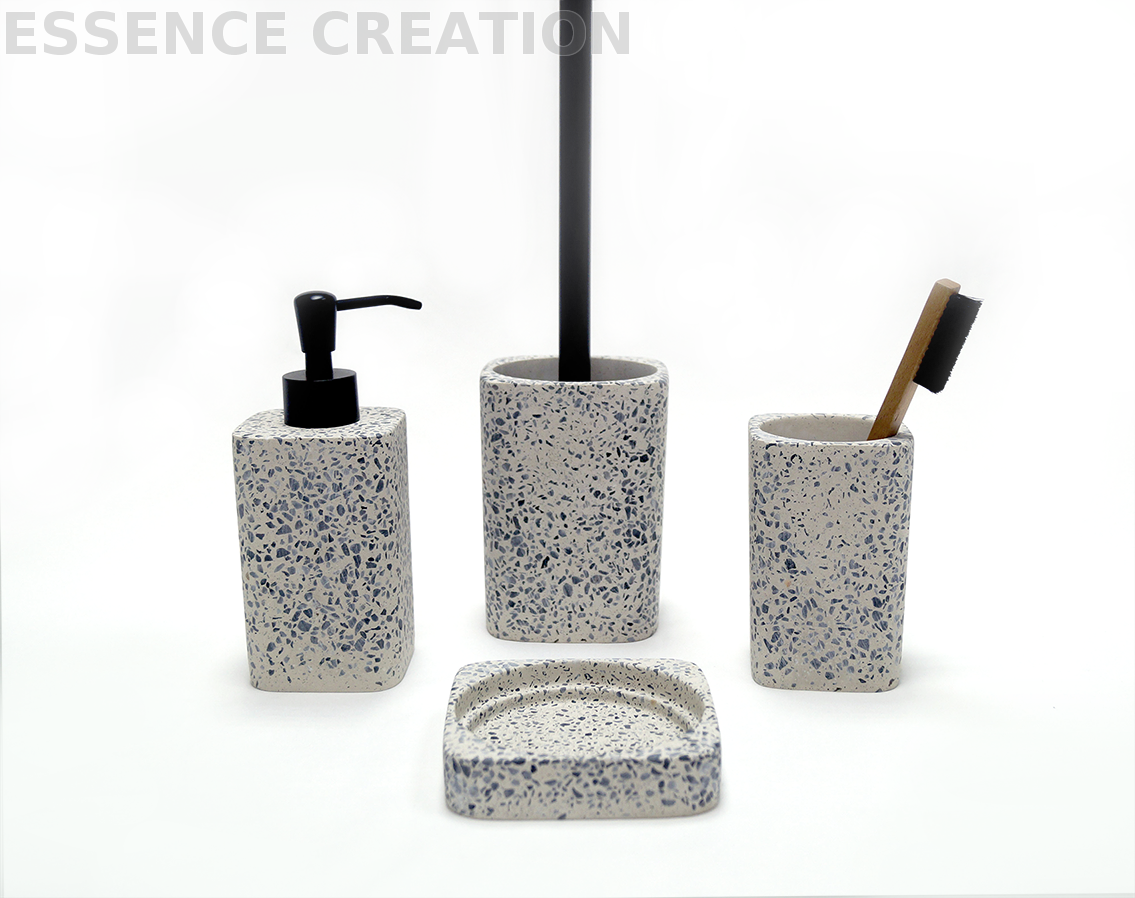 Concrete With Terrazzo Bathroom Accessory Set Taiwantrade Com