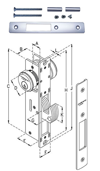 For Aluminum Swinging Sliding Doors Ar246h Federal Lock Co Ltd