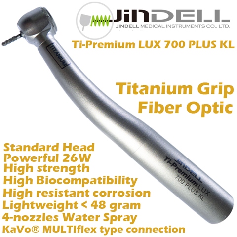 Ti-Premium LUX 700 PLUS KL - TRULY TITANIUM FIBER OPTIC, Standard Head, KaVo® type connection