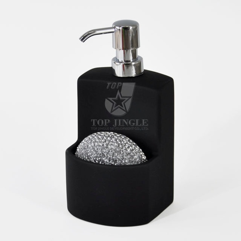 Ceramic Soap Dispenser With Brush