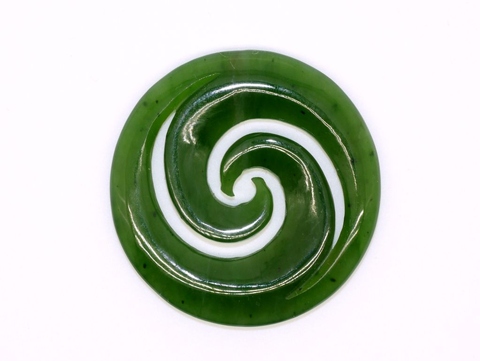 Maori Design Nephrite Pendant