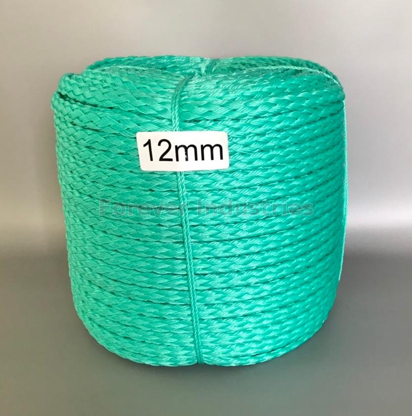 Polyethylene hollow braid ropes