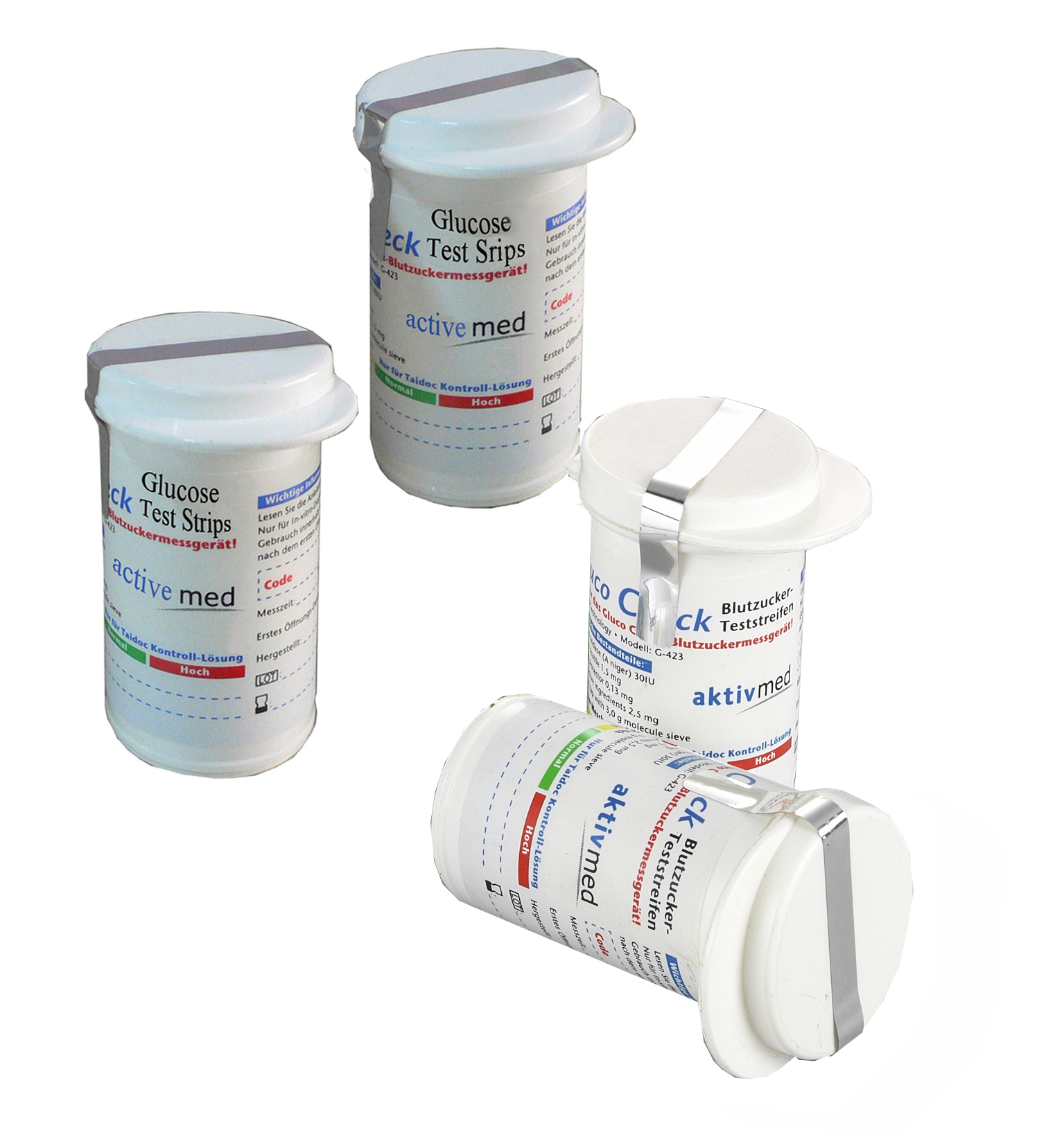 Glucose Test Strips Vial WrapAround with Tamper Proof Label Top