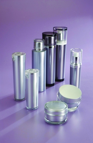 cosmetics containers and pumps