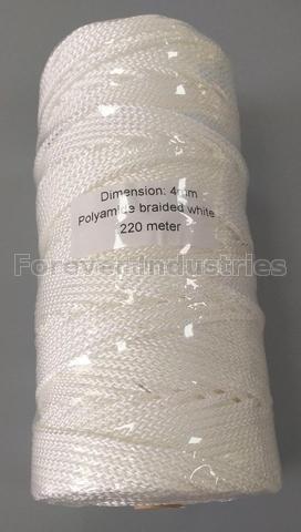 Cross braided nylon rope