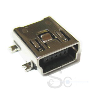 Mini USB B 5 Pin Connector Contact-SMT, Shield-SMT