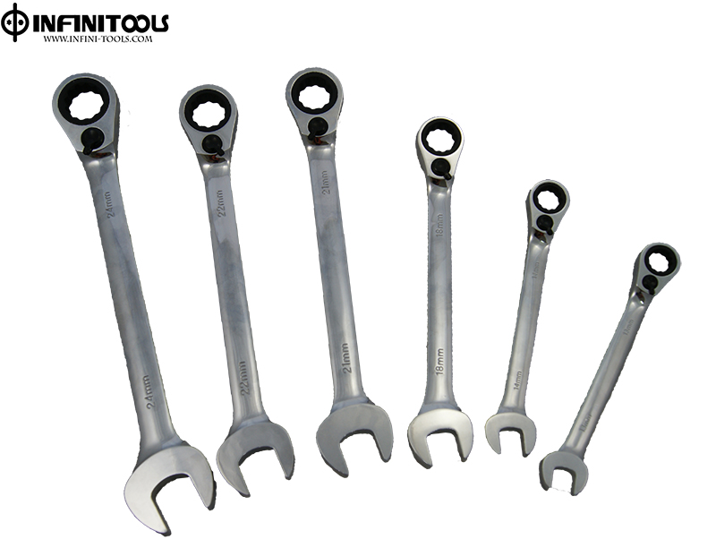 Gear Ratcheting Reversible Combination Wrench