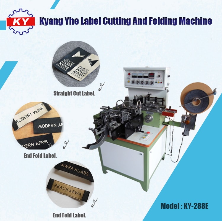 Kyang Sign Label end fold machine for length 140mm | KYANG YHE TRADING CO., LTD.
