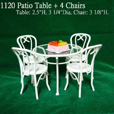 Doll House Miniature Miniature Patio Table And Chairs Taiwantrade Com