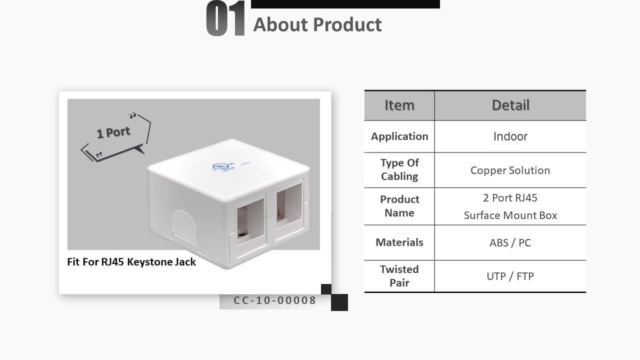 Die entladene Keystone-Buchse ermöglicht eine einfache und einfache Installation und Terminierung in Telekommunikationsverbindungen. Nach der Installation ist es einfach zu ändern und zu warten.