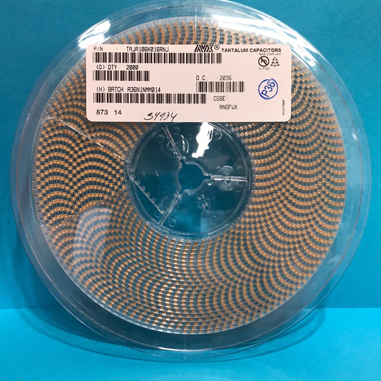 Tantalum Capacitor TAJA106K016RNJ 10UF 16V A 10% AVX | Taiwantrade.com