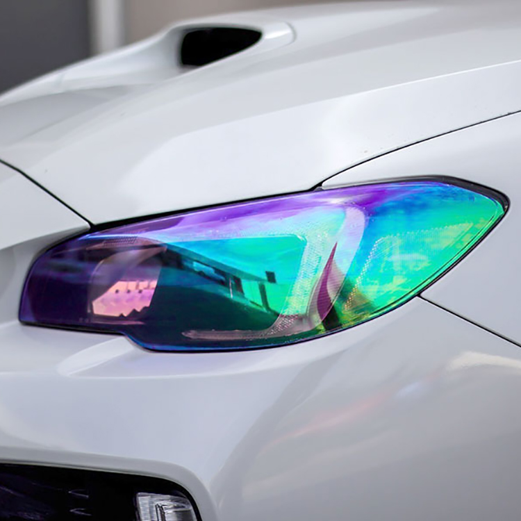 Color Changing Iridescent Film for Car Headlights