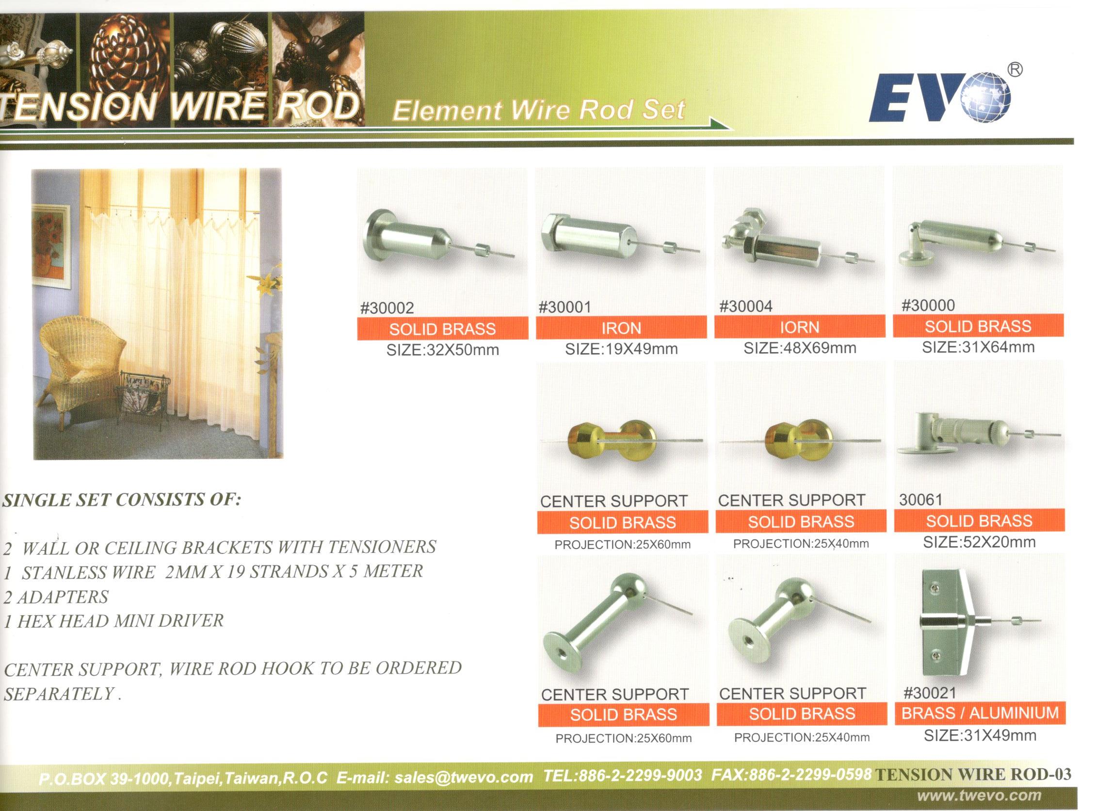Drapery Hardware Tension Wire Rod Evo Hardware Co Ltd
