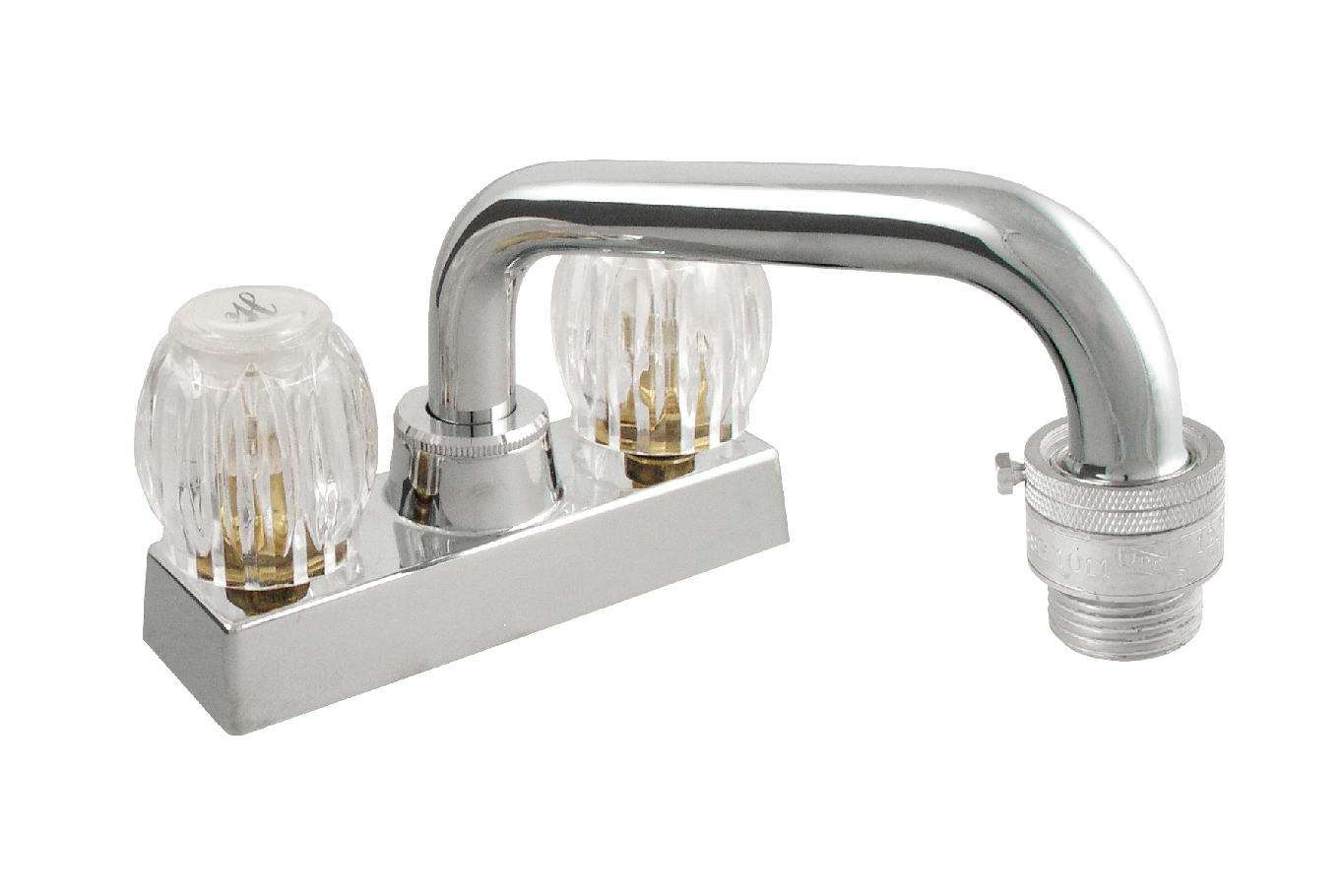 Double Handle Laundry Faucet Chrome Finished Easy To Install