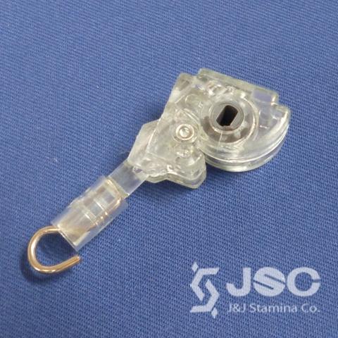 Wand tilter, plastic stem, metal hook for flat metal rod, for head rail- Venetian blind parts