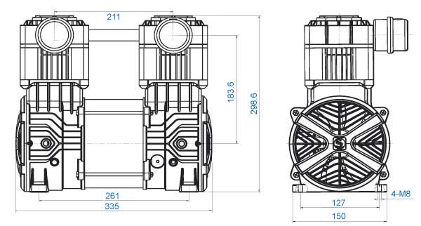 UN-300P-II-Dimensional-drawings