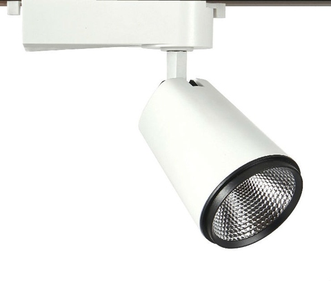 white monorail track lighting