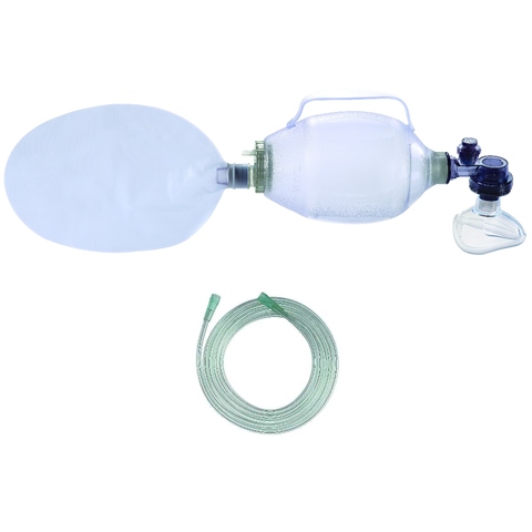 Silicone Reusable Resuscitator w/ Handle for Adult