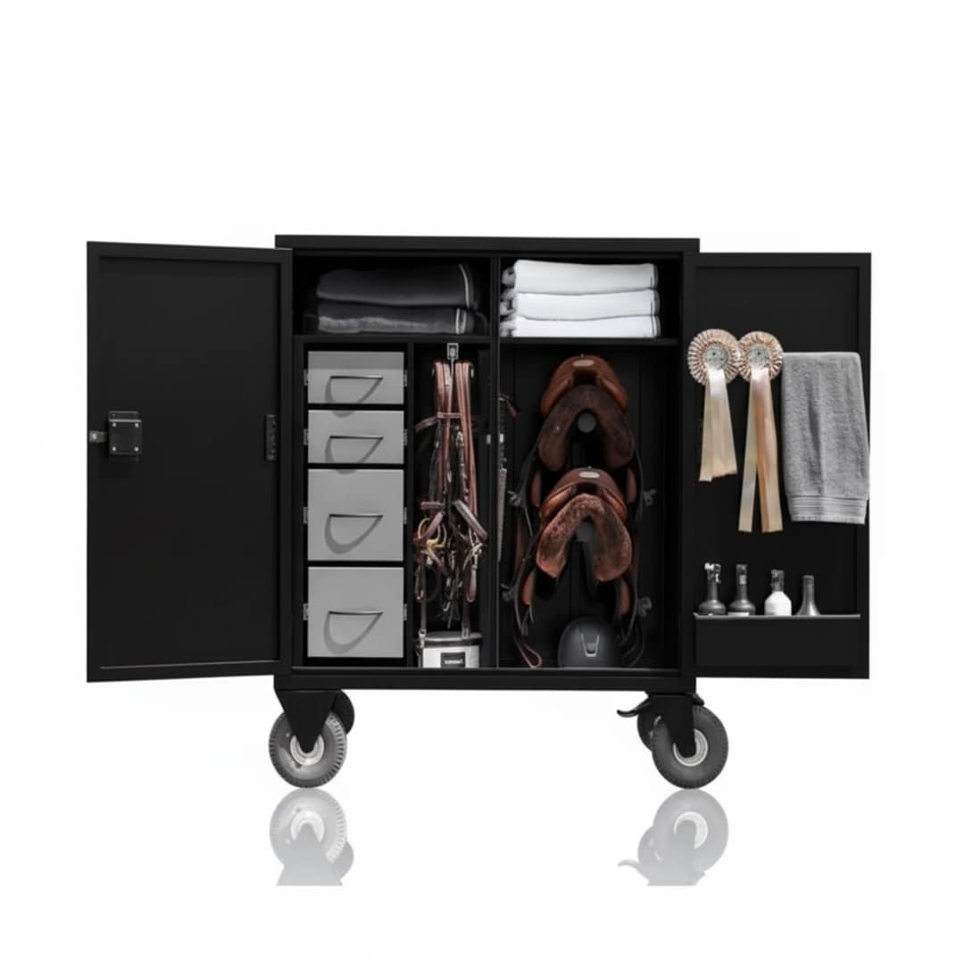 Professionally Manufactured Horse Saddle Cabinet Horse Rider Tack