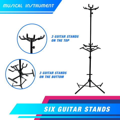 Kingbest   guitar stand fits 6 guitars or bass guitars