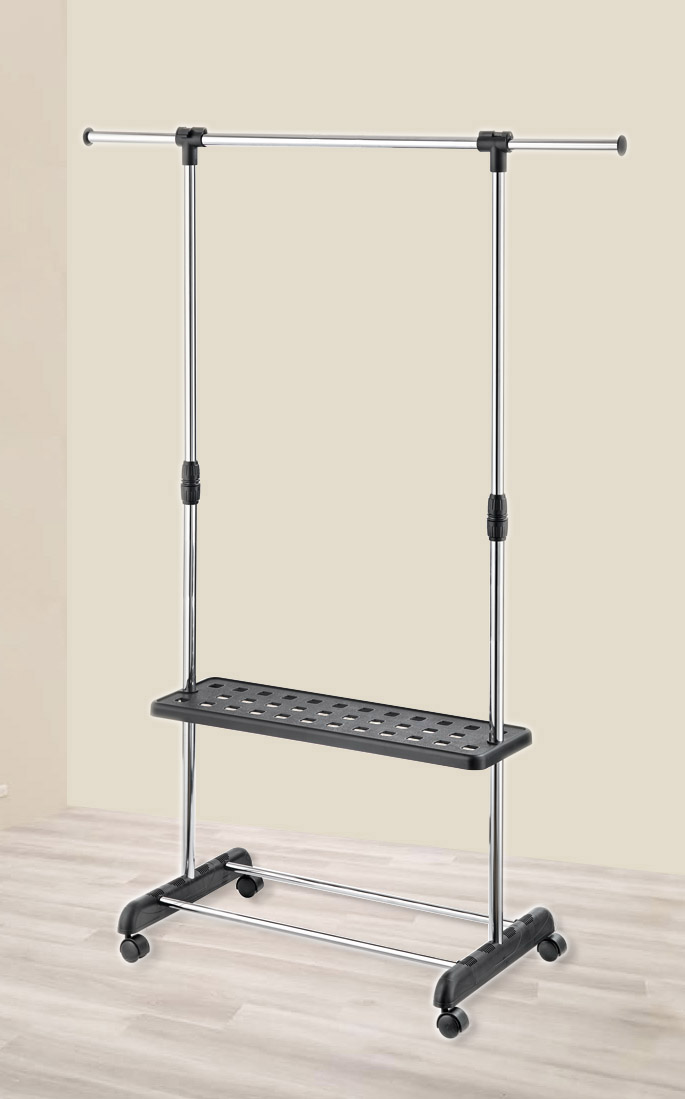 Single Pipe Hanger / Extend, Adjustable Single Rod Garment Rack